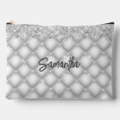 Pochette À Accessoires Elégant blanc brillant parties scintillant anniver (Recto)