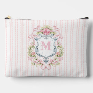 Pochette À Accessoires Élégant blason floral de mariage
