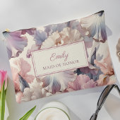 Pochette À Accessoires Elégant Blush Floral Bridesmaid Proposition Maquil