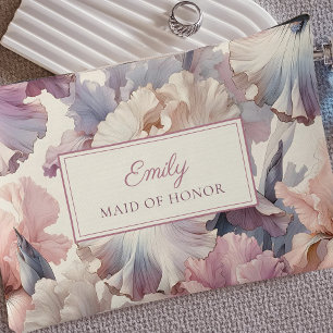 Pochette À Accessoires Elégant Blush Floral Bridesmaid Proposition Maquil