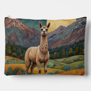 Pochette À Accessoires Élégant boho chic llama alpaca