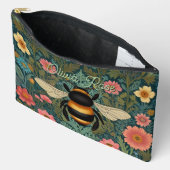 Pochette À Accessoires Elegant boho retro bumblebee spring florals (Ouvrir)