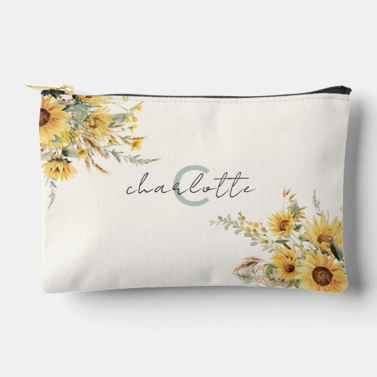 Pochette À Accessoires Élégant bouquet de tournesol monographique (Recto)