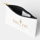 Pochette À Accessoires Élégant Champagne Flute Bride cadeau cosmétique (Ouvrir)
