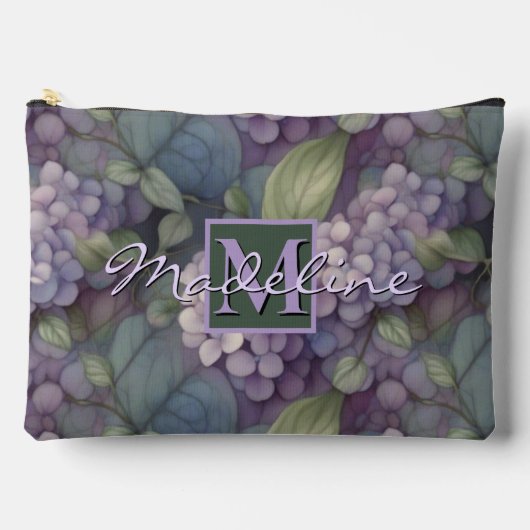 Pochette À Accessoires Elégant chic pourpre pourpre chic aquarelle fleuri (Recto)