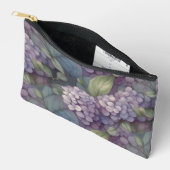 Pochette À Accessoires Elégant chic pourpre pourpre chic aquarelle fleuri (Ouvrir)