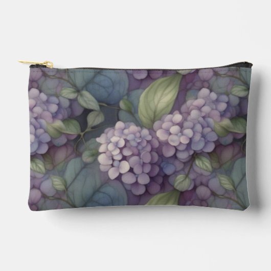 Pochette À Accessoires Elégant chic pourpre pourpre chic aquarelle fleuri (Recto)