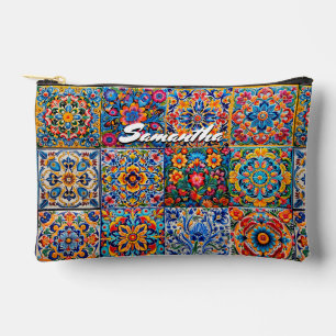 Pochette À Accessoires Élégant élégant carreaux de talavera mexicain élég