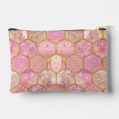Pochette À Accessoires Elégant faux Parties scintillant rose or géométriq (Verso)
