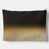 Pochette À Accessoires Elegant Gold Heart & Black Gradient Personalized A (Verso)