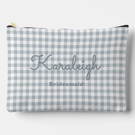 Pochette À Accessoires Elegant Grey À damiers Bridesmaid (Recto)