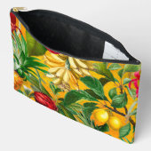 Pochette À Accessoires Elégant jaune feuille fruits motif (Ouvrir)