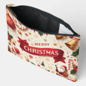 Pochette À Accessoires Élégant Joyeux Noël (Ouvrir)