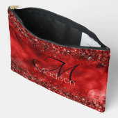 Pochette À Accessoires Élégant monogramme de parties scintillant en or no (Ouvrir)