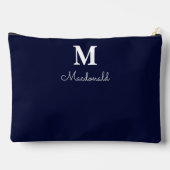 Pochette À Accessoires Élégant Monogramme Personnalisé Simple (Verso)