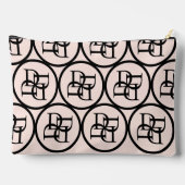 Pochette À Accessoires Élégant Monogramme rose initial fille initiale Lux (Verso)