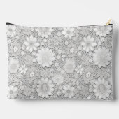 Pochette À Accessoires Élégant motif de dentelle fleurie blanche (Verso)