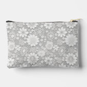 Pochette À Accessoires Élégant motif de dentelle fleurie blanche (Verso)