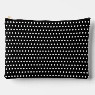 Pochette À Accessoires Elégant Motif de points blancs sur noir