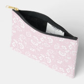 Pochette À Accessoires Élégant motif floral rose (Ouvrir)