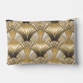 Pochette À Accessoires Élégant motif noir Art Déco or (Verso)