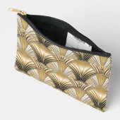 Pochette À Accessoires Élégant motif noir Art Déco or (Ouvrir)