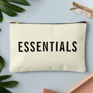 Pochette À Accessoires Élégant Neutral Essentials Typographie Noire