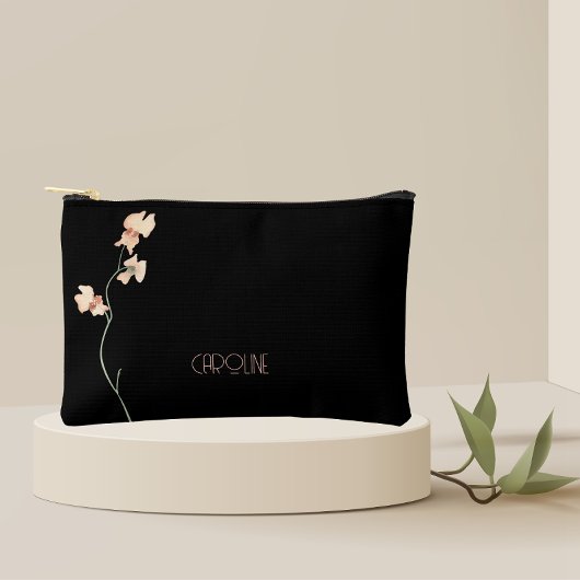 Pochette À Accessoires Elégant noir élégant floral Boho mignonne