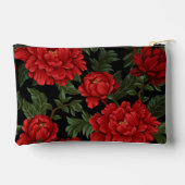 Pochette À Accessoires Élégant Vibrant Peoné Rouge En Fleur (Verso)