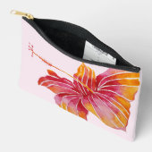 Pochette À Accessoires Élégante fleur d'Hibiscus hawaïen (Ouvrir)