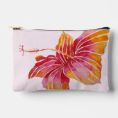 Pochette À Accessoires Élégante fleur d'Hibiscus hawaïen (Recto)