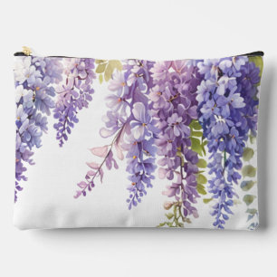 Pochette À Accessoires Elégante glycine d'aquarelle violette florale