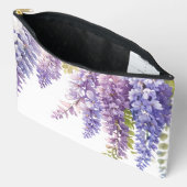 Pochette À Accessoires Elégante glycine d'aquarelle violette florale (Ouvrir)