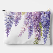 Pochette À Accessoires Elégante glycine d'aquarelle violette florale (Verso)