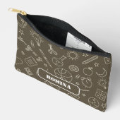 Pochette À Accessoires Eléments scolaires Brown coque/sac (Ouvrir)