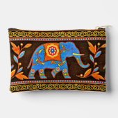 Pochette À Accessoires Éléphant ethnique bleu (Verso)