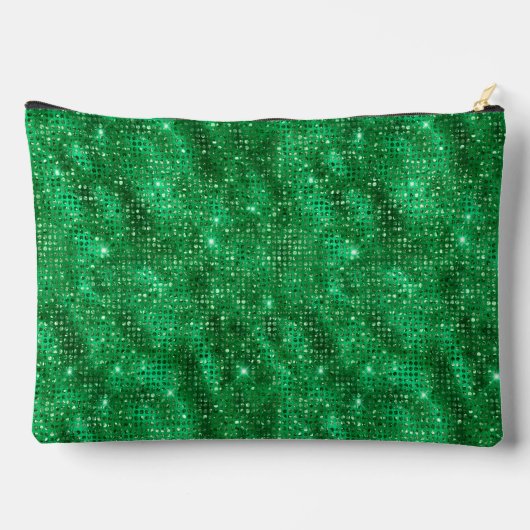 Pochette À Accessoires Emerald Green Sequin Motif (Verso)