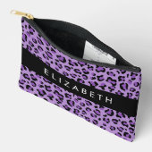 Pochette À Accessoires Empreinte de léopard, Spots, Leopard Violet, Votre (Ouvrir)