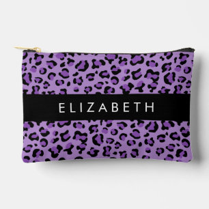 Pochette À Accessoires Empreinte de léopard, Spots, Leopard Violet, Votre