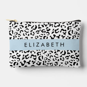 Pochette À Accessoires Empreinte de léopard, Spots, Noir Et Blanc, Votre 