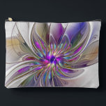 Pochette À Accessoires Energetic, Colorful Abstract Fractal Art Flower<br><div class="desc">A multicolored powerful fantasy flower, 
unique floral fractal art.
Design for your cosmetic bag and more.</div>