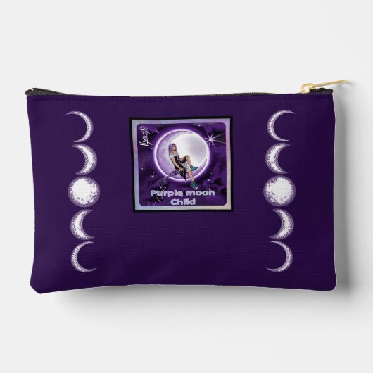 Pochette À Accessoires Enfant de lune violette (Verso)