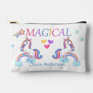 Pochette À Accessoires Enfants Cute Magique Unicorne Et Arc En Ciel Petit