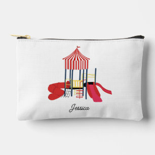 Pochette À Accessoires Enfants terrain de jeu coloré Nom personnalisé Éco