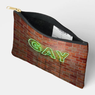 Pochette À Accessoires Enseigne néon gay illuminée SlipperyJoe lumineuse 