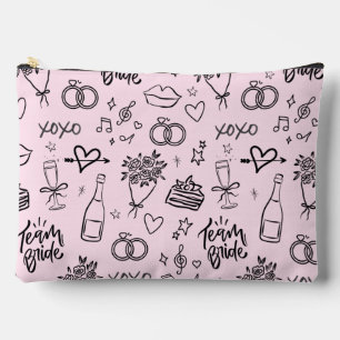 Pochette À Accessoires Enterrement de vie de jeune fille Rose Dessin à la
