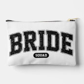 Pochette À Accessoires Équipe de la mariée - Typographie Varsity - Enterr (Verso)