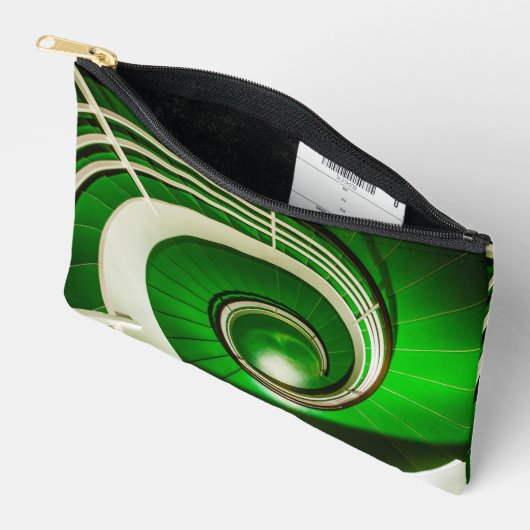 Pochette À Accessoires Escalier vert circulaire (Ouvrir)