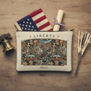 Pochette À Accessoires États-Unis 250 Liberté Art Nouveau Motif Bordure I