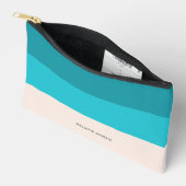 Pochette À Accessoires Été Fresh Blue Beach Vibe Stripes (Ouvrir)